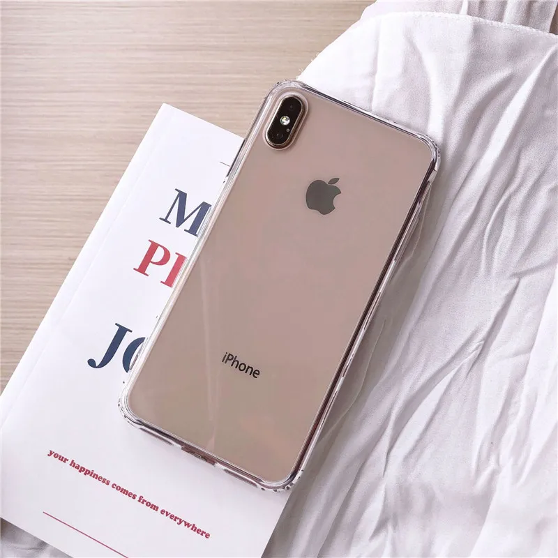 Crystal clear hard Acrylic back cover soft TPU case for iPhone X XS 11 Pro Max 7 Plus 8 XR transparent |