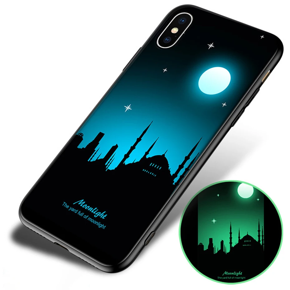 Светящийся чехол для Iphone X 7 Plus 6 6S окрашенный с картинкой из сериала Teen Wolf мягкий