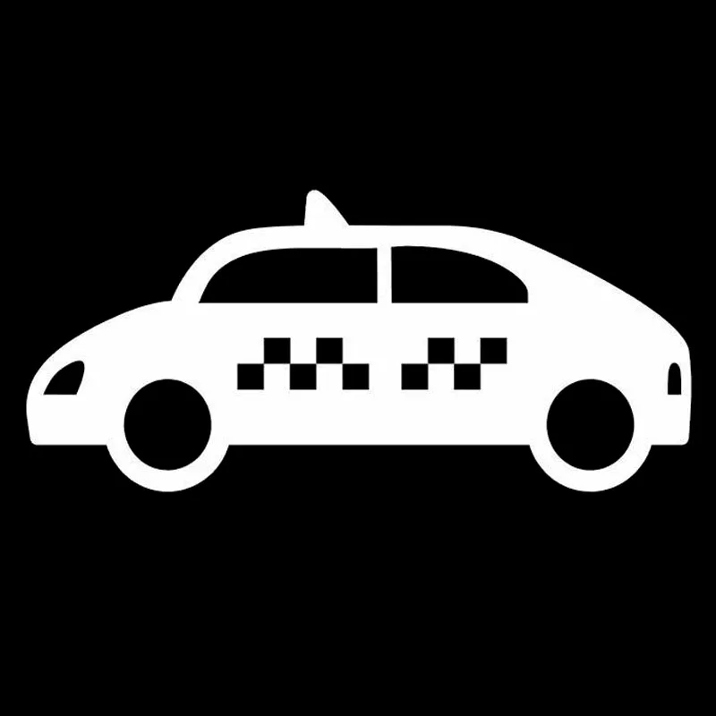 

17.5cm*8cm Taxi Cab Transportation Vehicle Fashion Stickers Decals Vinyl Black/Silver S3-6834