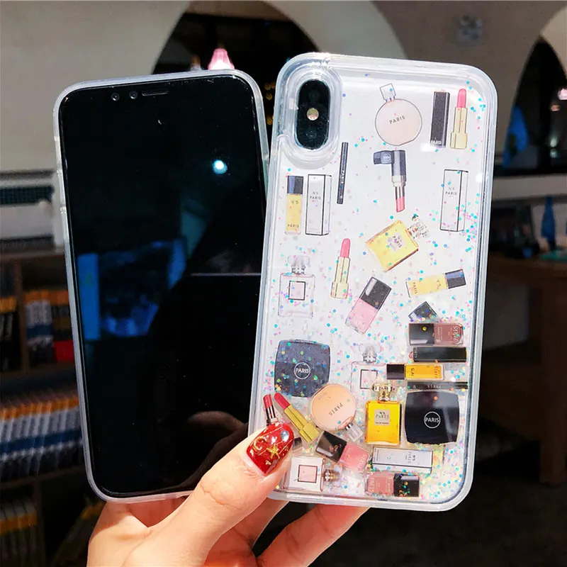 Case For iPhone 11 11Pro Max Xs Xr 7 8 Plus 6 6s 6Plus Plastic Quicksand Cover Dynamic liquid Capa ipone Coque Capinha ip |