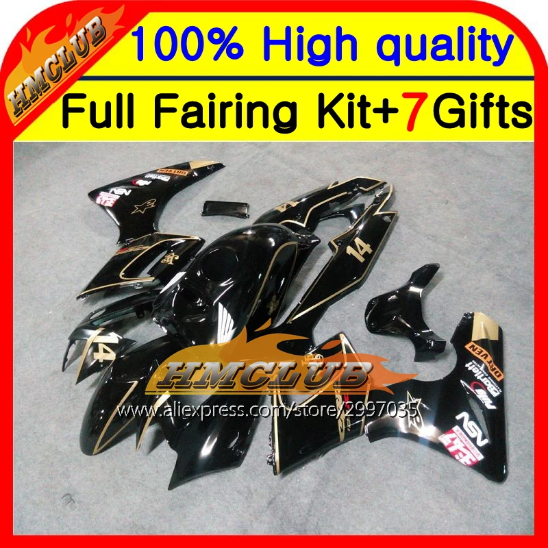 Золотистый черный корпус для HONDA CBR125R 02 06 золотистый CBR125 R 03 04 05 10HM37 CBR 125R 2002 2003 2004 2005
