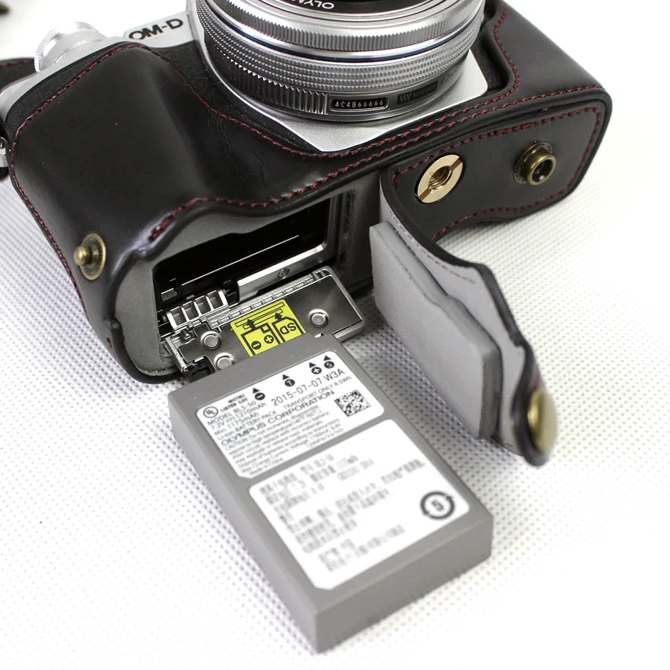 Deluxe Edition PU кожаный чехол для камеры для Olympus E-M10 Mark II III EM10 II III 2 3 с сумкой для хранения нижний открывающийся чехол