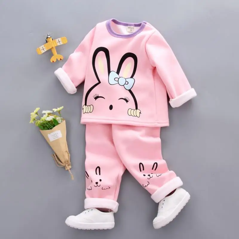 Комплект одежды для маленьких девочек от 1 года до 4 лет комплект теплой зимней