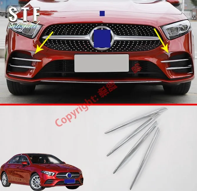 

ABS Chrome Front Fog Light Trim For Benz A Class W177 2019 2020