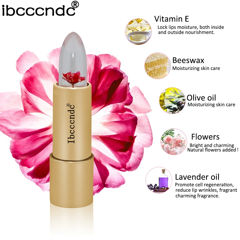 2017 New5 Star Желейная Цветочная помада волшебный блеск для губ Увлажняющая с