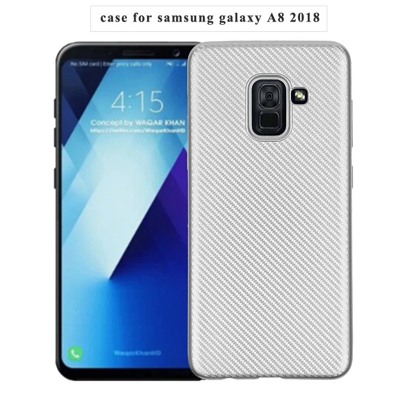 углеродные волокна узор силиконовый чехол на samsung galaxy a8 2018 чехлы мягкий