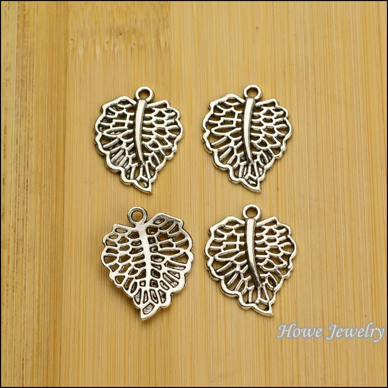24 шт. винтажные античный серебряный шарм-подвески из цинкового сплава в форме