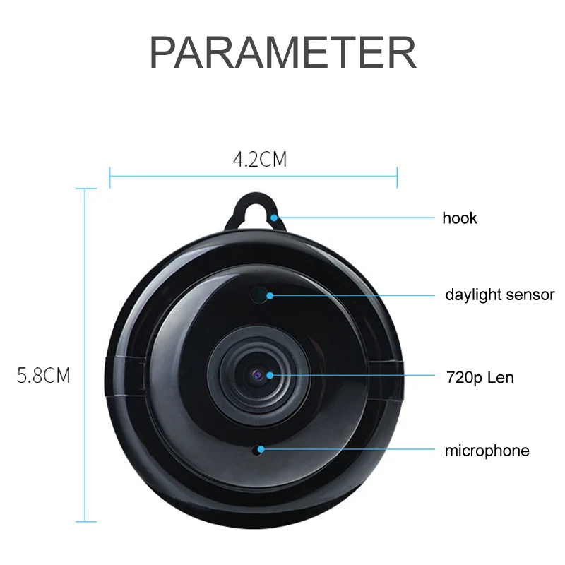 Беспроводная WiFi камера для домашнего наблюдения Мини HD 720 P ip ночного видения USB Wi
