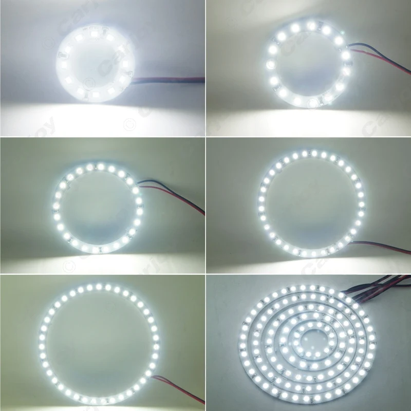 LEEWA 10 шт. 80 мм автомобильные ангельские глазки 1210/3528 24SMD светодиодные фары гало
