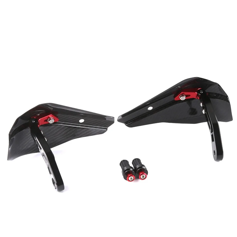 Цена Универсальная защита на руль мотоцикла из углеродного волокна, регулируемая защита для рук, для Honda, Suzuki, Yamaha KTM