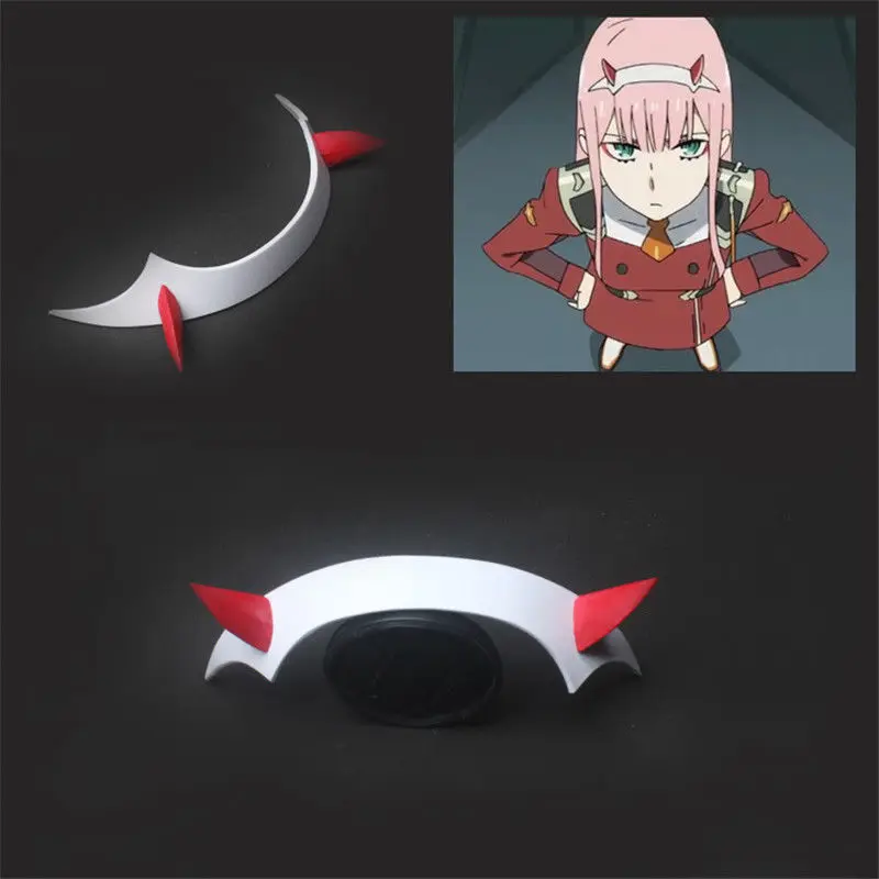 

DARLING in the FRANXX Cosplay 02 ZERO TWO Headband Devil Horn Hairband Hairclip