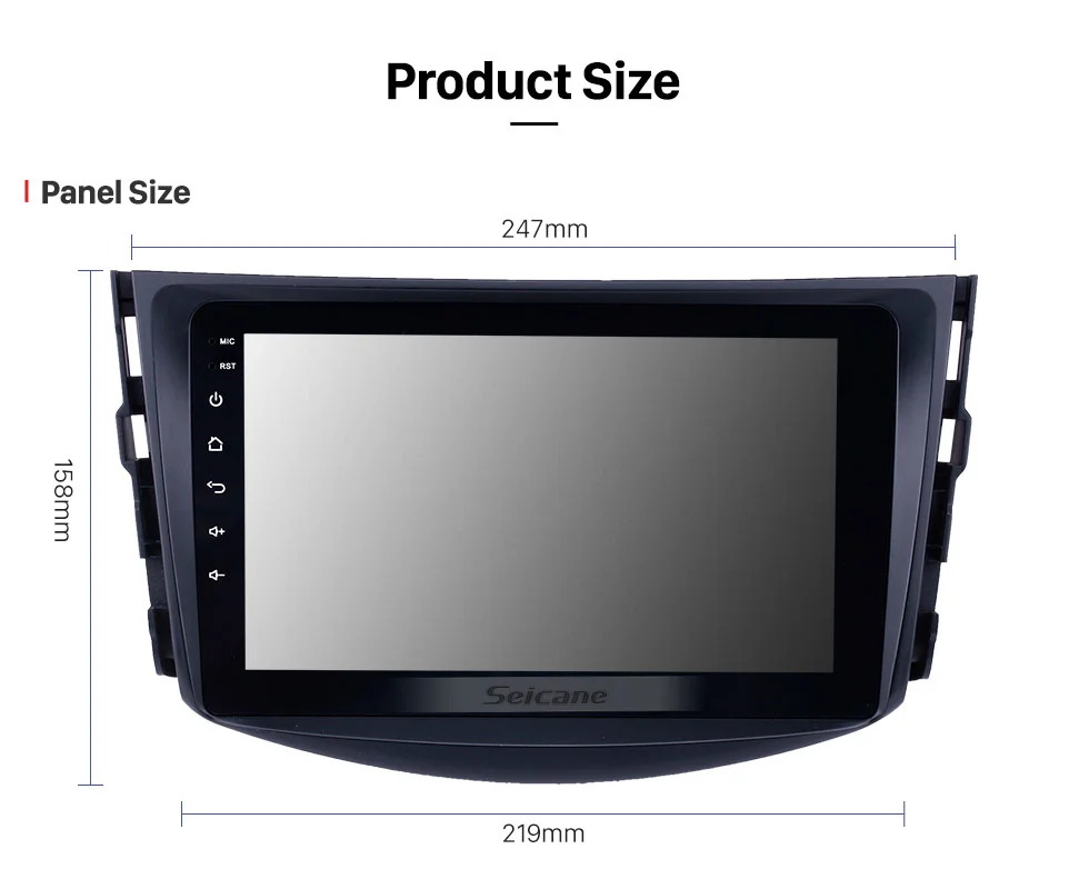Seicane Автомобильный gps навигатор 2din Android 8,1 автостерео радио для Toyota RAV4 2007 2008 2009 2010 2011 мультимедийный блок плеер