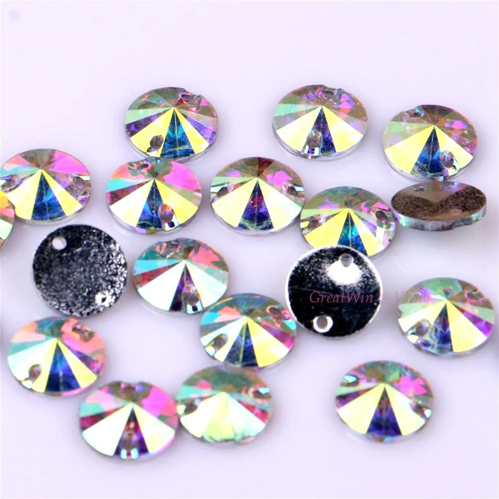 Бусины с двумя отверстиями для пришивания 50 шт. 10 мм|resin sew on rhinestone|sew rhinestonerhinestone |