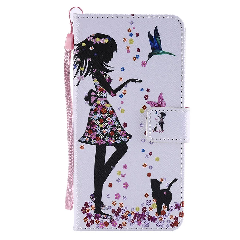 С милой совой кошелек Флип Магнитный чехол для samsung Galaxy S3 I9300 S3 мини I8190 S4 i9500 S4 мини I9190 S5 S6 Edge Note 4 крышка B21 - Цвет: Woman Cat