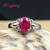 18 k gold ruby ring natural female precious jewelry a wedding gift