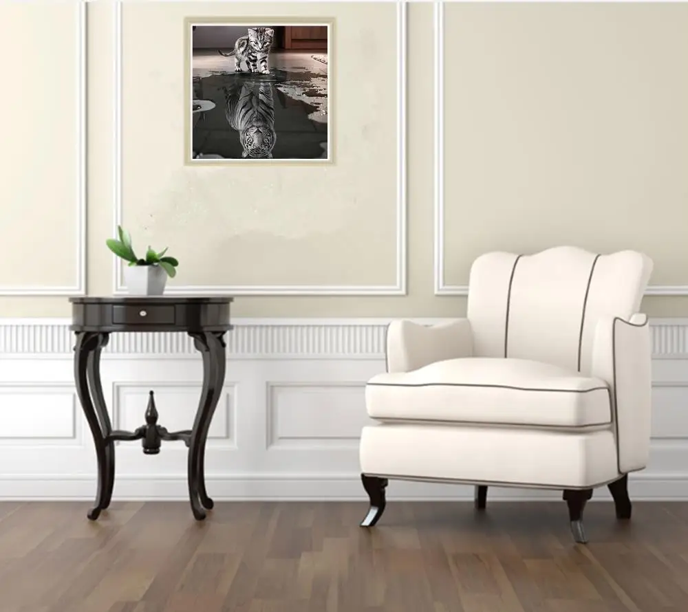 Алмазная живопись 5D сделай сам животные вышивка кошка из кристаллов Мозаика