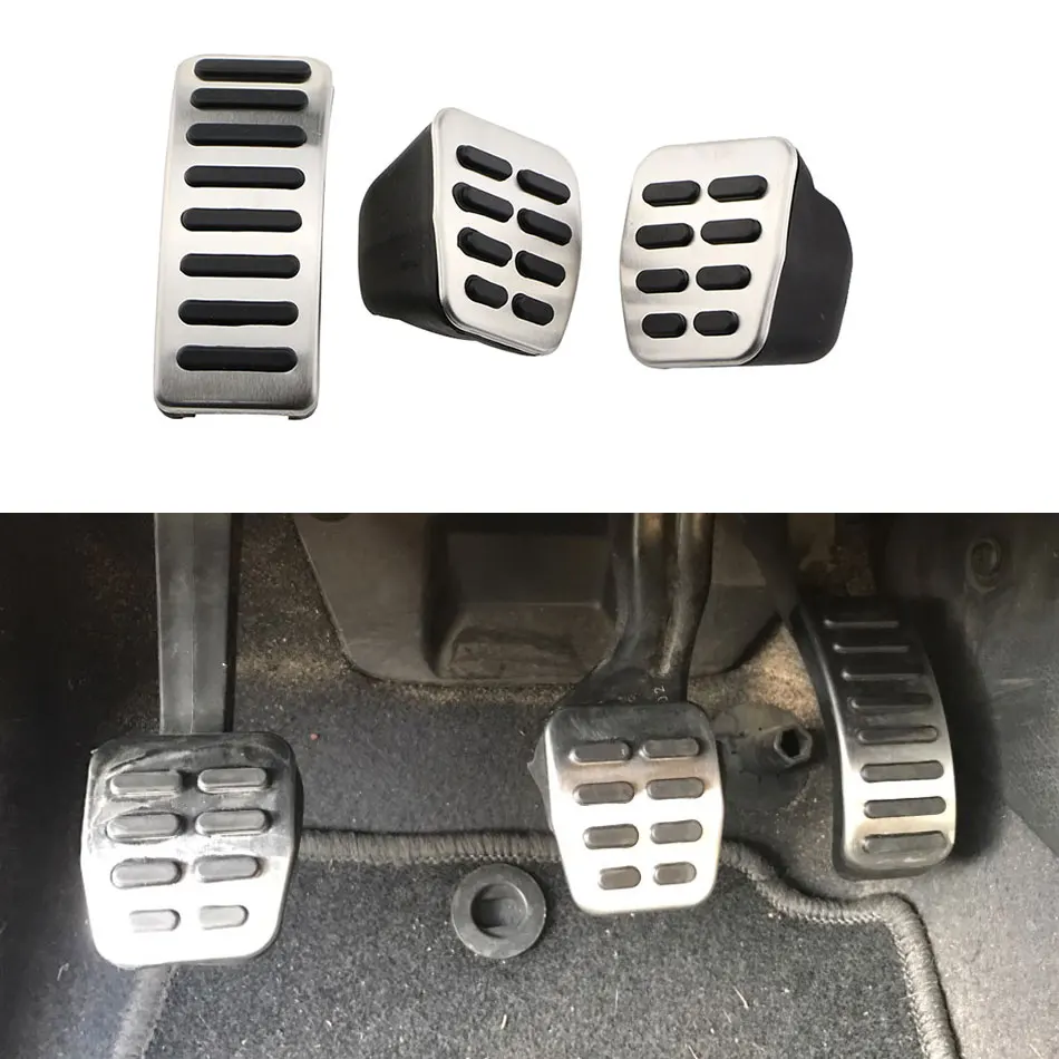 Педали тормозные Carmilla из нержавеющей стали для Audi TT VW SEAT Golf 3 4 Polo 9N3 SKODA Octavia Ibiza