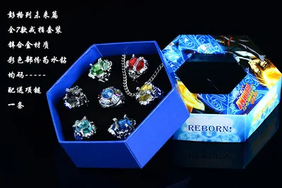 7 шт./компл. модное Ювелирное кольцо Katekyo Hitman Reborn Sawada Tsunayoshi ПВХ экшн фигурка