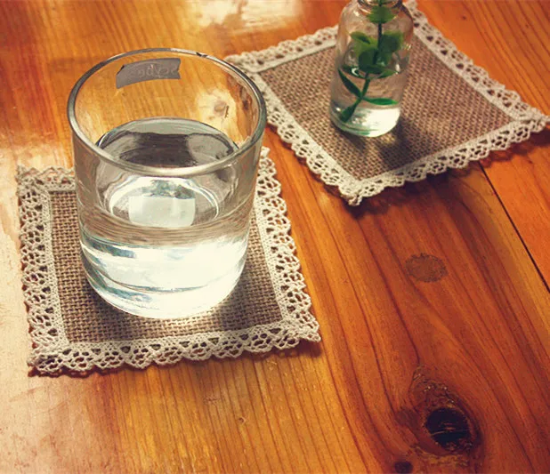 Коврик для столовой посуды из натурального хлопка! Квадратный коврик хлопкового