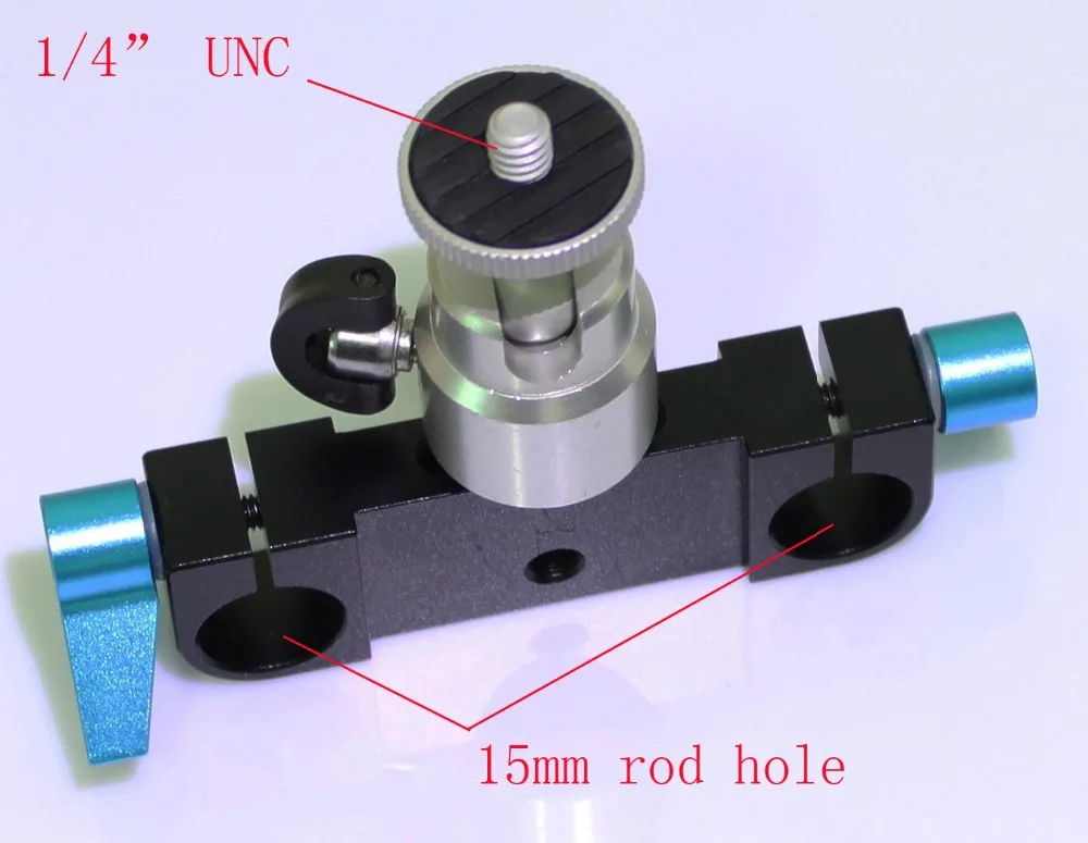 

RailBlock Rod Clamp with mini ball head for 15mm Support Rail Rig Rail system