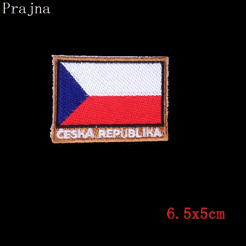 Prajna Cheap Embroidered Patches Iron On Stickers Country Flag Appliques Canada Japan Cartoon For Clothing Decor | Дом и сад