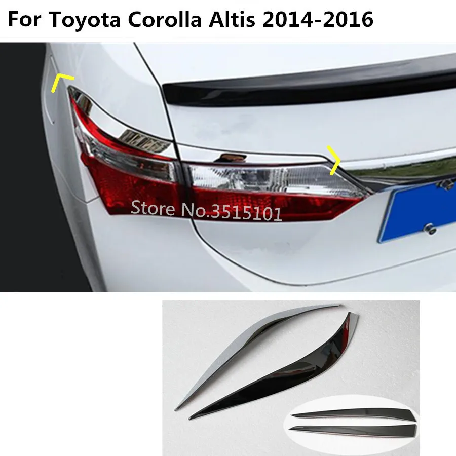 Автомобильный задний фонарь для Toyota Corolla Altis 2014 2015 2016|trim cover|abs chromeeyebrow trim |