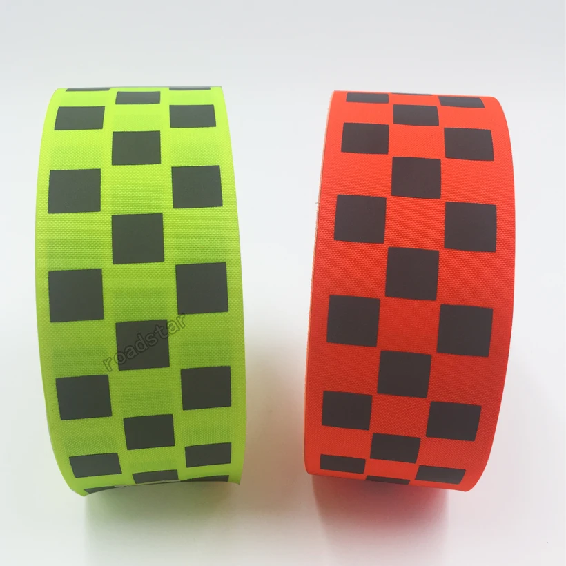 450 cd/lux.m2 флуоресцентная желтая и оранжевая предупреждающая лента с небольшим