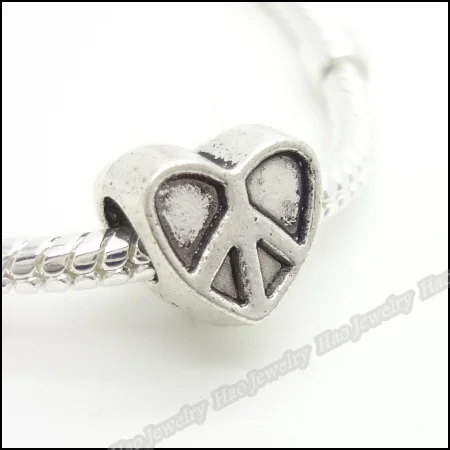 Оптовая продажа 60 шт. мода тибетского серебра в форме сердца любовь бусины