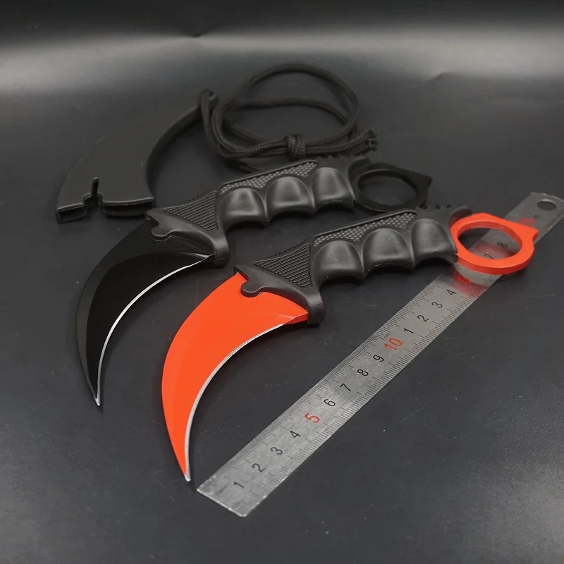 Cs go Karambit нож для походов, походов, охоты, нож с фиксированным лезвием, для выживания, для тренировок, тактические когтевые ножи, для повседневного использования, многофункциональные инструменты