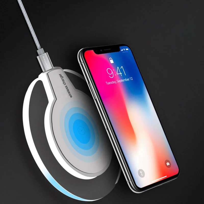 Беспроводное зарядное устройство TeoYall Qi для iPhone XS Max X XR 8 PLUS модная док-станция