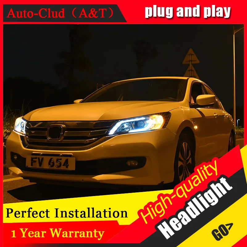 Автомобильный Clud автомобильный Стайлинг для Honda Accord фары 2014 2016 Передняя