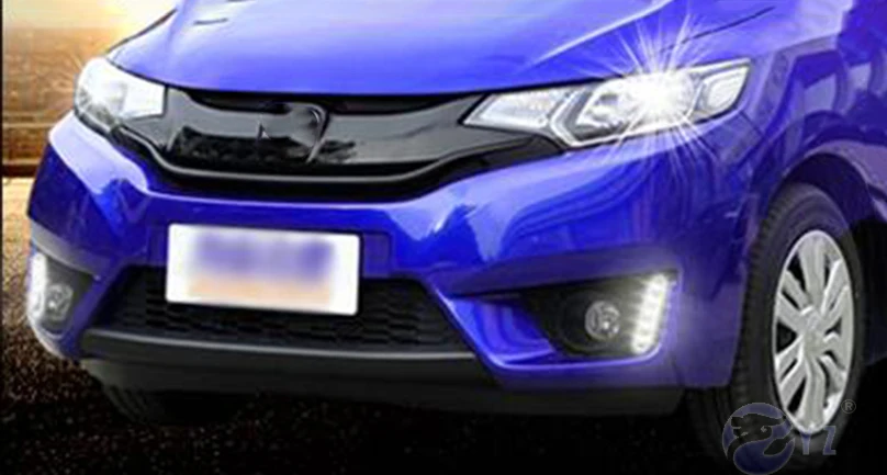 Автомобильные мигающие фары 2 шт DRL для Honda Jazz Fit 2014 2015 2016 дневные ходовые огни