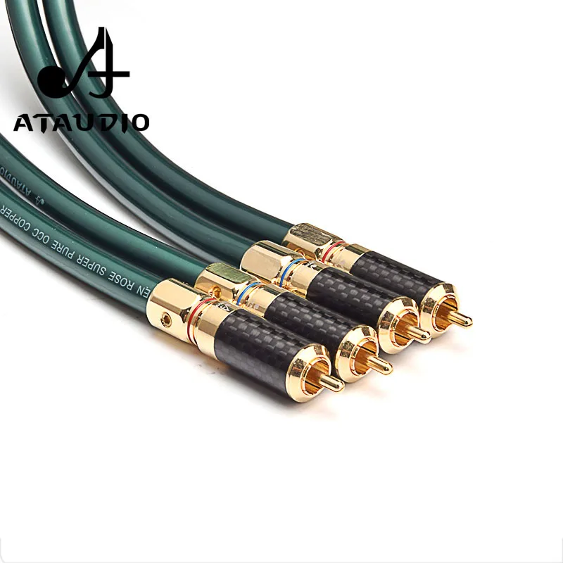 ATAUDIO Hifi RCA кабель Hi end Pure OCC 2RCA Штекерный аудио 1 м 2 м|Кабели VGA| |