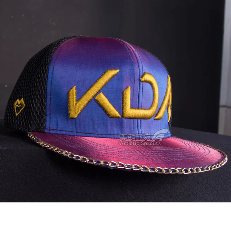 Фото Прямая поставка кепка для косплея Kda Akali бейсболка игры LOL кепки женщин и мужчин Прямая поставка кепка для косплея Kda Akali бейсболка игры LOL кепки женщин и мужчин