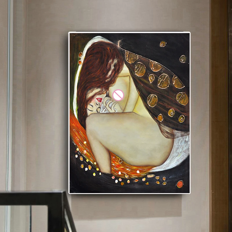 Постеры и принты Gustav Klimt Danae размножение картина маслом на холсте скандинавский
