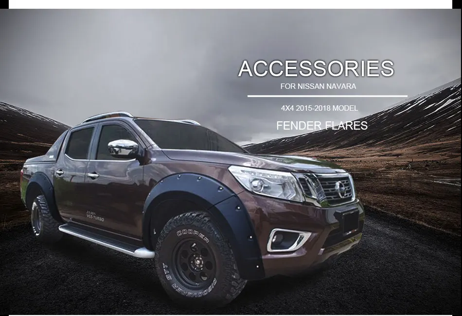 9 дюймов крыло для Nissan Navara Frontier 4x4- брызговик карман заклепки Стиль внедорожный для Nissan NP300 Ycsunz