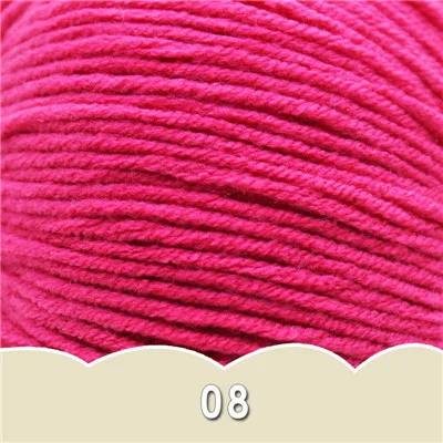 4ply мягкая молочная хлопковая Акриловая Пряжа Детские вязаные для ручного вязания детская пряжа для вязания одеяло вязание крючком кожа-дружественная пряжа DIY - Цвет: 8
