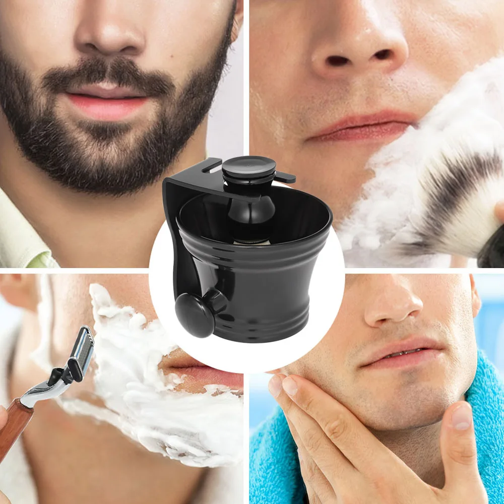 3 In 1 Men's Shaving Tool Set Brush + Razor Stand Soap Bowl Male Facial Cleaning Tools Beard Kit | Красота и здоровье