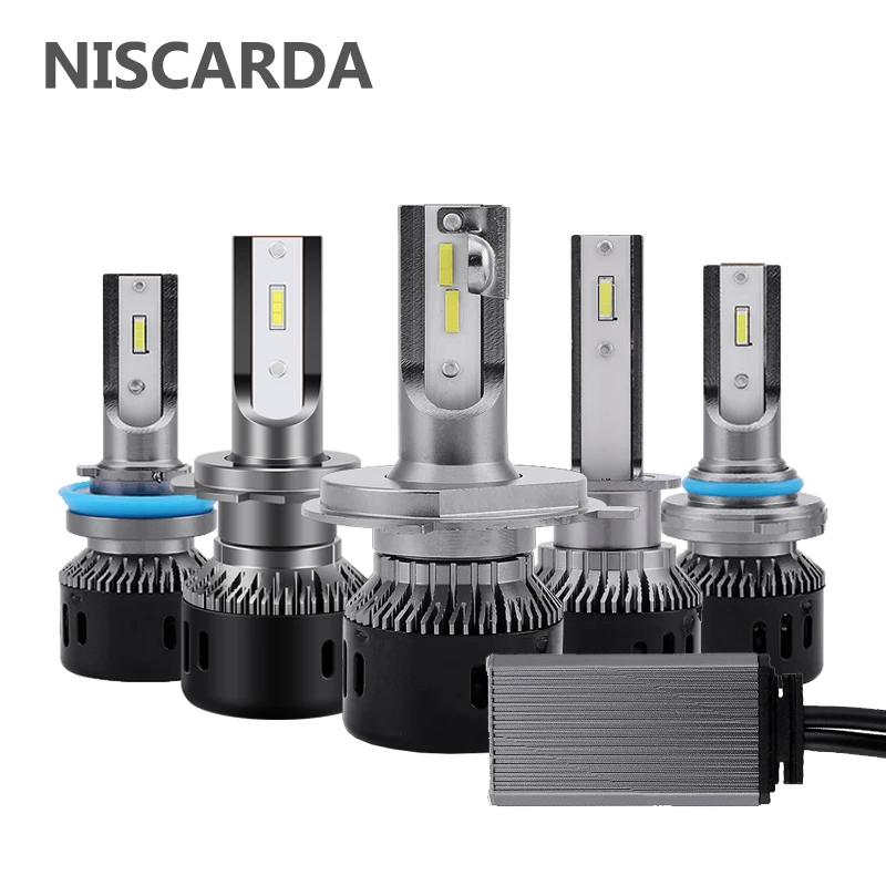 

Фары автомобильные Niscarda, 2 шт., H4 светодиодный H7 H11 H8 H1 H3, 60 Вт, 9800лм, 9005, 9006, 6000 К, 12-24 В
