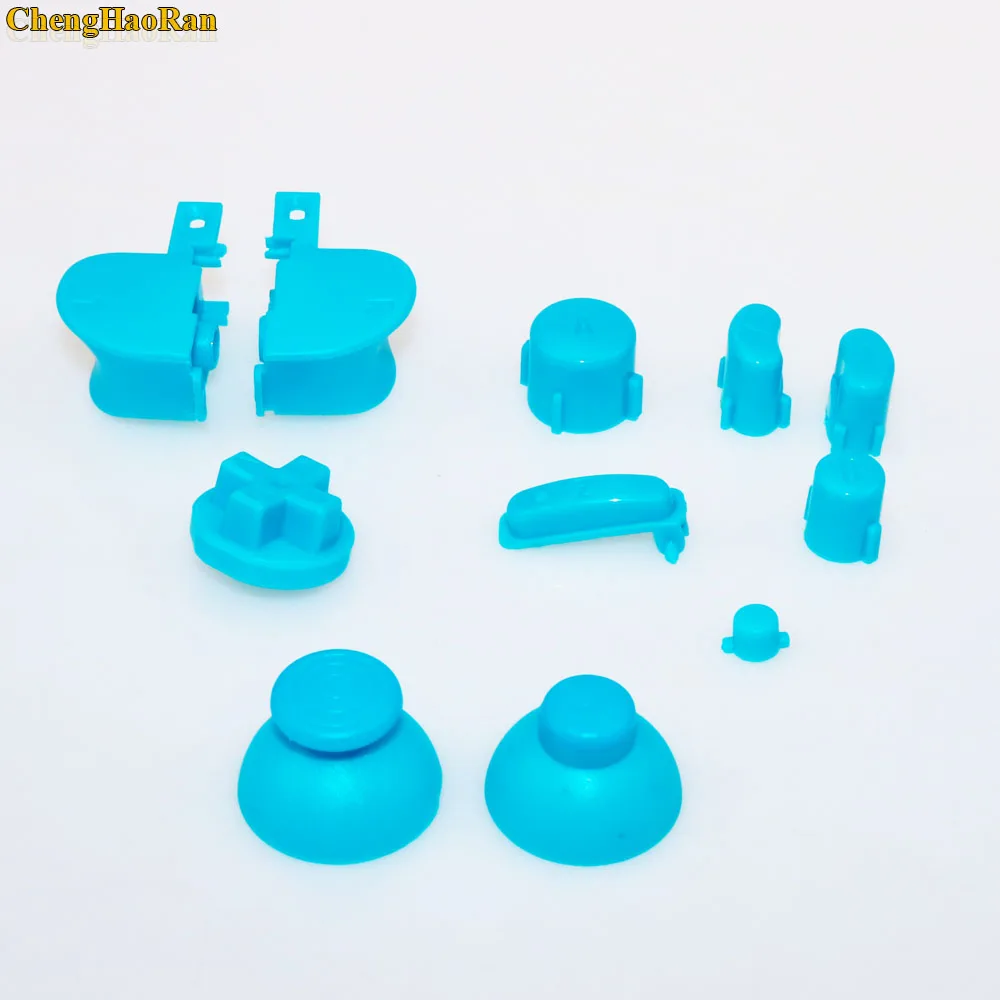 Light blue ChengHaoRan 1 комплект 21 цвет аналогового стика Кепки кнопка клавиатуры Y X A B Z кнопки для Nintend Gamecube контроллер-контроллер джойстика - Цвет: Light blue