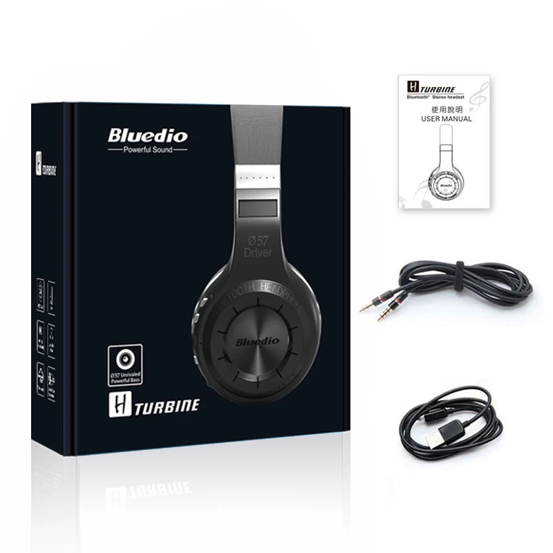 White retail box Bluedio HT V5.0 Bluetooth наушники Беспроводная стерео звук удобная гарнитура с микрофоном для звонков и музыки - Цвет: White retail box