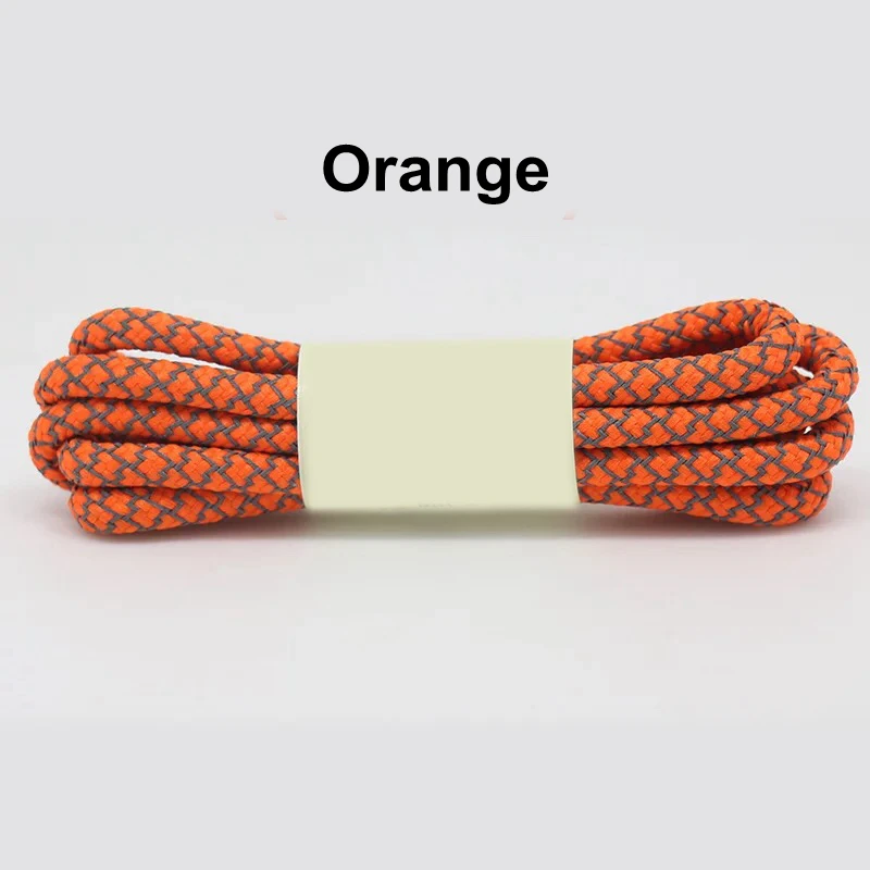 Orange 1 пара флуоресцентный кроссовки шнурки спортивные шнурки 3м Reflective круглые веревочные шнурки Длина 100/120/140/160 см шнурки Led - Цвет: Orange