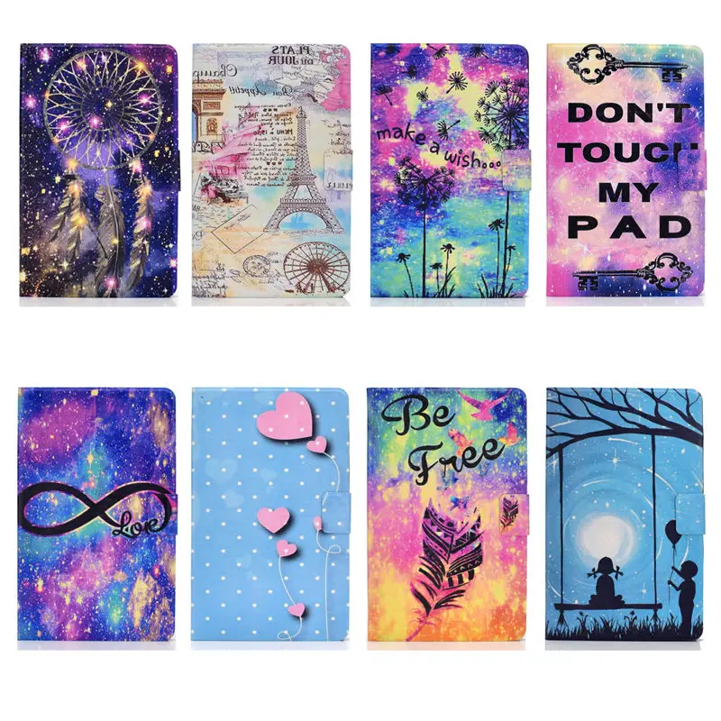 Tower Painted Case For Samsung Galaxy Tab A 10.1 T510 T515 SM-T510 SM-T515 Cover Funda Tablet Flip Stand Shell Coque+Gift