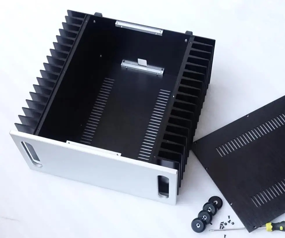 BZ4320A DIY коробка алюминиевый корпус большой усилитель мощности шасси задний усилитель корпус