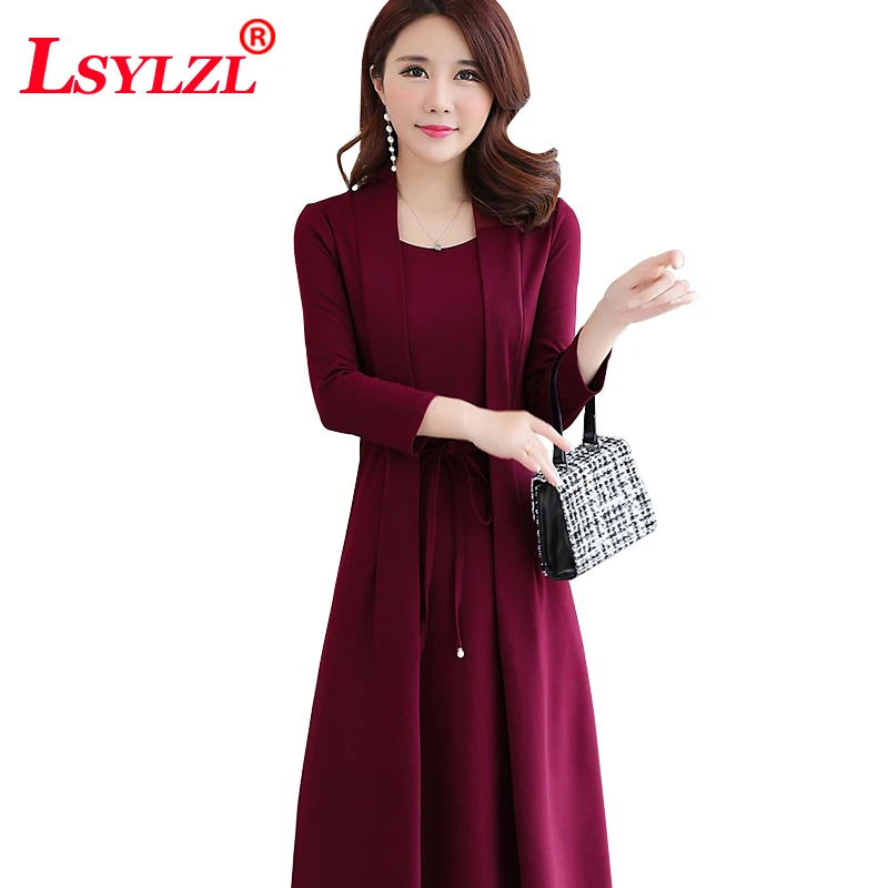 Осень-зима платье Для женщин 2018 новая модная одежда с длинными рукавами Высокая
