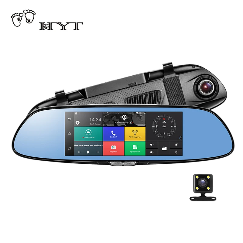 HYT H760 7 &quot3 г Видеорегистраторы для автомобилей зеркало регистраторы Камера