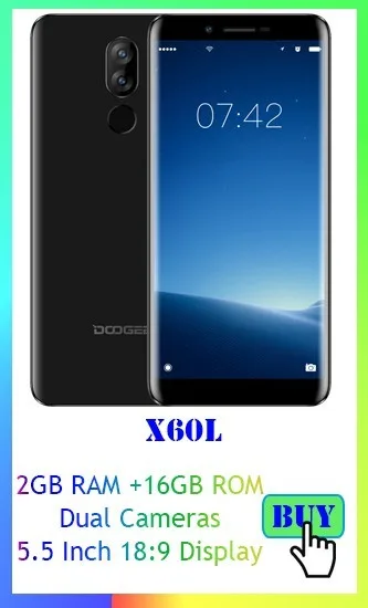 Doogee X50 Android 8,1 смартфон Mtk6580m четырехъядерный 1 ГБ ОЗУ 8 Гб ПЗУ две камеры 5,0 дюйма 2000 мАч две sim-карты Wcdma мобильный телефон