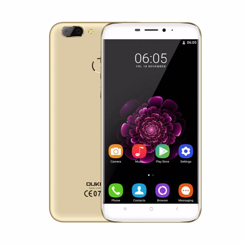 Оригинальный Oukitel U20 плюс 5 дюйма отпечатков пальцев двойной сзади Камера