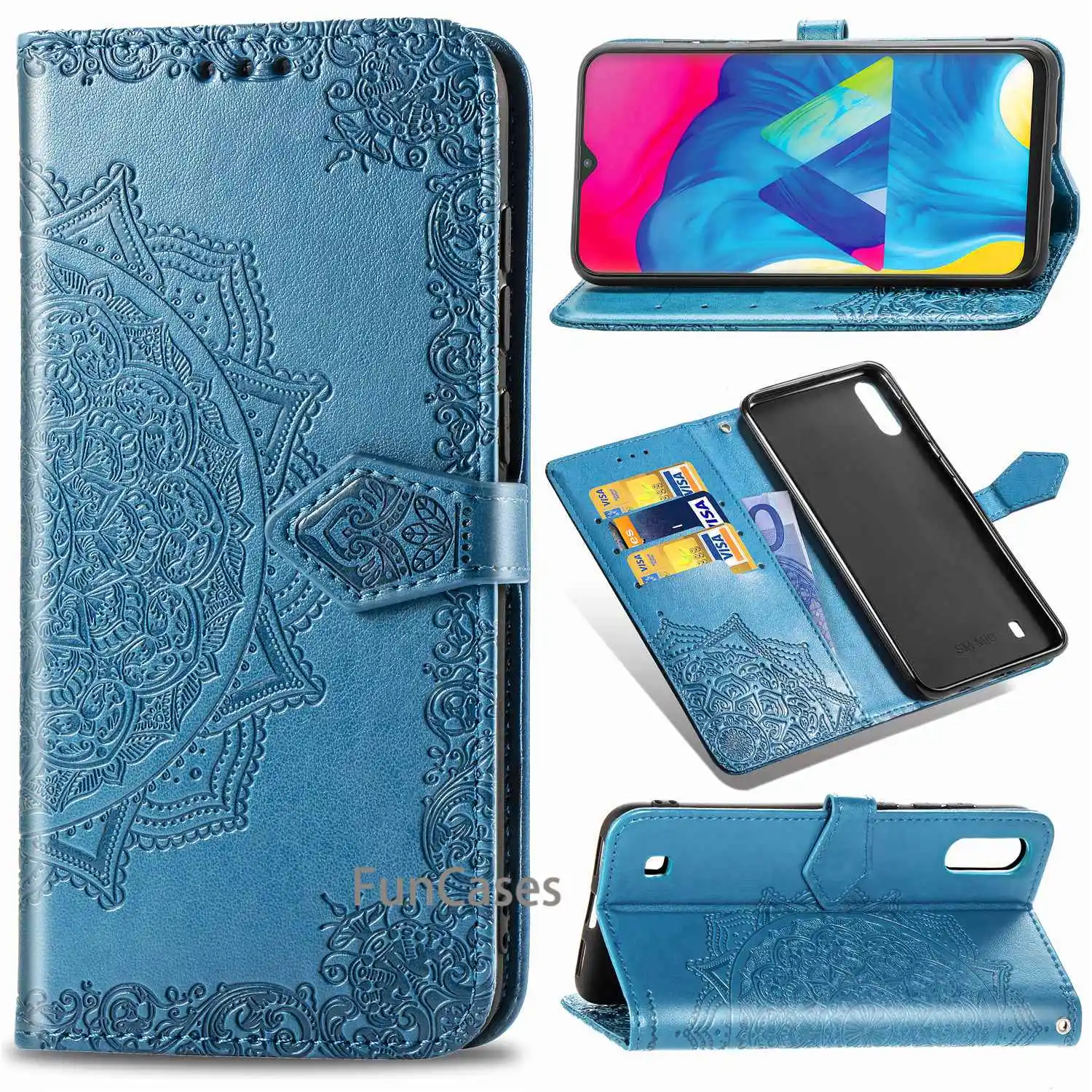 Роскошный винтажный Чехол книжка из искусственной кожи для samsung galaxy M10 чехол M 10 m10