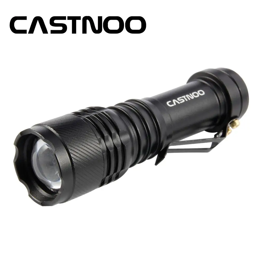 Холодный белый CASTNOO высокое качество 3 режима портативный 14500/фонарик на батарейке AA факел дальний Кемпинг Приключения прожектор - Испускаемый цвет: Холодный белый